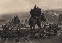 Henri Motte - Hannibal Barca traversant le Rhone