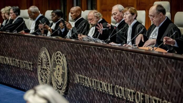 La délégation sud(africaine à la Cour internationale de justice