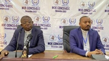 RDC : les Églises tentent d’éviter l’épreuve de force du 22 juillet Mgr Donatien Nshole de la CENCO et Révérend Eric Nsenga de l'ECC