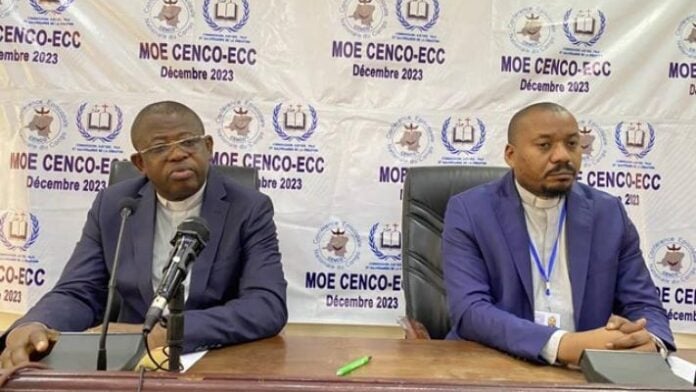Mgr Donatien Nshole de la CENCO et Révérend Eric Nsenga de l'ECC Mgr Donatien Nshole de la CENCO et Révérend Eric Nsenga de l'ECC