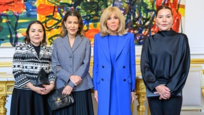 Lalla Asmae, Lalla Meryem, Brigitte Macron et Lalla Hasnaa