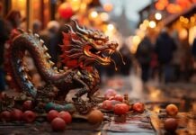 dragon du nouvel an chinois