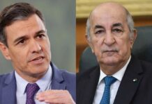 Le Premier ministre espagnol, Pedro Sanchez, et le Président algérien, Abdelmadjid Tebboune