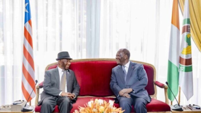 Alassane Ouattara et Joseph Boakai