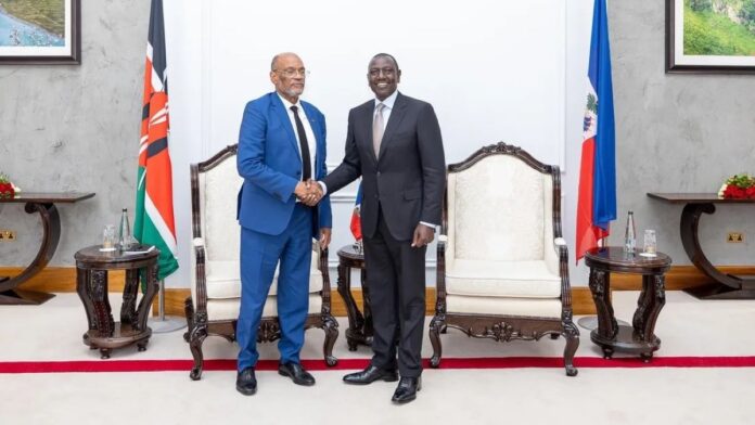 Le Premier ministre haïtien Ariel Henry et le président kényan William Ruto