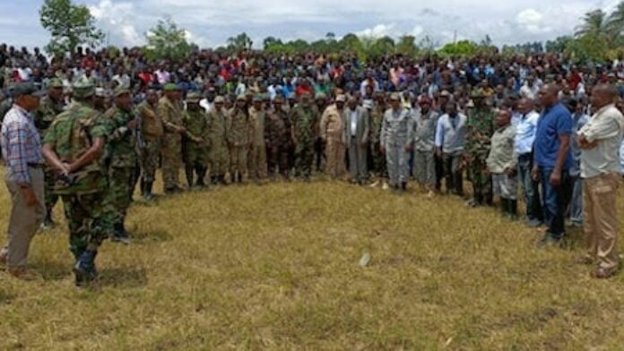 A BUNIA (ITURI) JP BEMBA MINISTRE DE LA DÉFENSE SIGNE UN ACCORD DE CESSATION D'HOSTILITÉ IMMÉDIATE AVEC CINQ GROUPES ARMÉS LOCAUX, CODECO, FRPI, FPIC, AUTODÉFENSE, MAPI. SERA-T-IL CETTE FOIS RESPECTÉ, QUELLES GARANTIES DE PLUS LE GOUVERNEMENT A OBTENUES   Nangaa-a-rutshuru-696x392