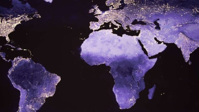 Afrique vue de l'Espace la nuit Afrique vue de l'Espace la nuit