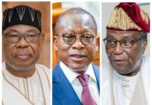 Crise Bénin-Niger : Nicéphore Soglo et Boni Yayi satisfaits de leur discussion avec Patrice Talon Boni Yayi, Patrice Talon et Nicéphore Soglo