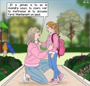 Une caricature sur la menace que constitue le FN