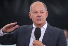 Le Chancelier allemand, Olaf Scholz