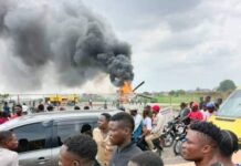 Crash d'un hélicoptère militaire à l'aéroport de N'dolo