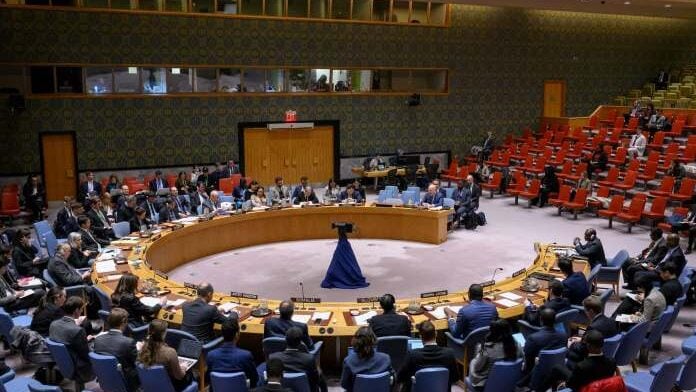 Le procureur Karim AA Khan KC présente le 40e rapport de la CPI sur la situation au Darfour, au Soudan, au Conseil de sécurité de l'ONU photo ONU Loey Felipe