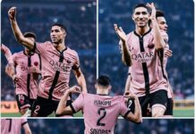 Hakimi régale, Paris déroule : le show du Marocain porte le PSG vers les sommets Achraf Hakimi la vie en rose