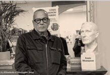Mustapha Saha et le buste de Louis Massignon