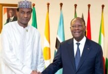 Alassane Ouattara et Ali Mahaman Lamine Zeine