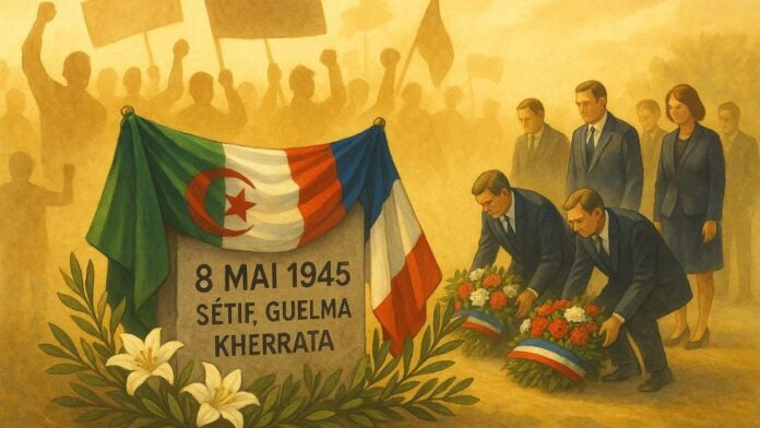 Illustration de la commémoration franco-algérienne des massacres de Sétif Illustration de la commémoration franco-algérienne des massacres de Sétif