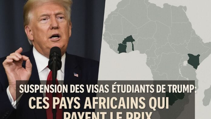 Illustration Trump et restriction des étudiants africains Illustration Trump et restriction des étudiants africains