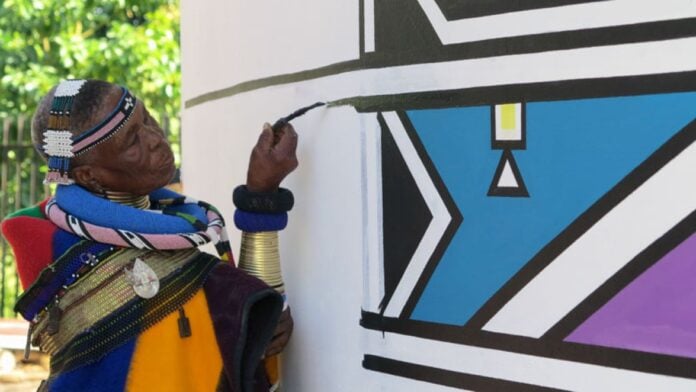 Esther Mahlangu art Ndebele Esther Mahlangu art Ndebele
