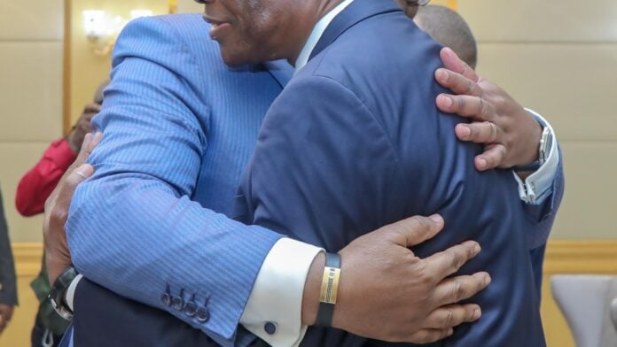 Félix Tshisekedi et Martin Fayulu au Palais de la Nation, ce jeudi 5 juin 2025 Félix Tshisekedi et Martin Fayulu au Palais de la Nation, ce jeudi 5 juin 2025