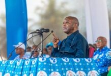 Laurent Gbagbo, à Port-Bouët, ce samedi