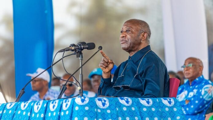 Laurent Gbagbo, à Port-Bouët, ce samedi Laurent Gbagbo, à Port-Bouët, ce samedi