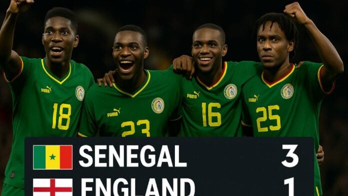 Senegal 3 - 1 Angleterre Senegal 3 - 1 Angleterre Illustration IA