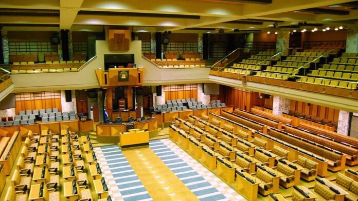 Chambre du Parlement en Afrique du Sud