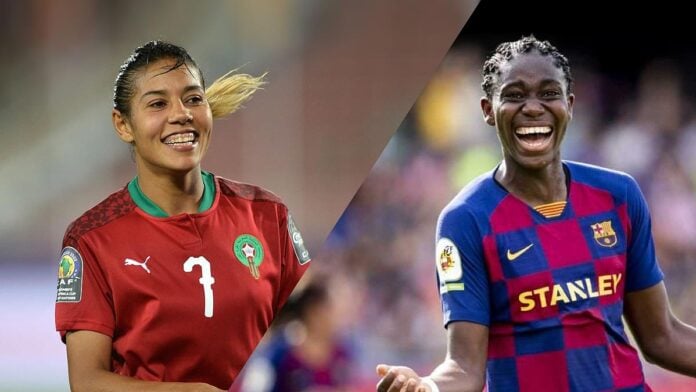 Ghizlane Chebbak et Asisat Oshoala Ghizlane Chebbak et Asisat Oshoala