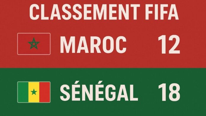 Classement FIFA Maroc et Sénégal Classement FIFA Maroc et Sénégal