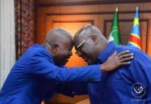 Félix Tshisekedi et Adolphe Muzito à la Cité de l'Union africaine, ce 2 juillet 2025