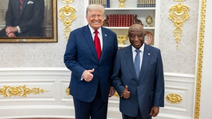 Les présidents Trump et Boakai