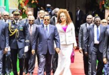 Chantal Biya honorée par la diaspora africaine à Limours Paul et Chantal Biya