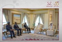 Vincent Biruta et les responsables qataris