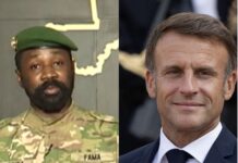 Assimi Goita et Emmanuel Macron