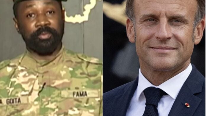 Assimi Goita et Emmanuel Macron