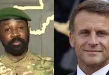 Assimi Goïta et Emmanuel Macron