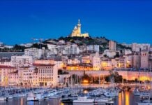 Marseille, le vieux port et Notre Dame de la Garde