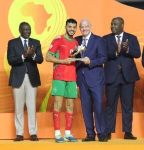 Oussama Lamlioui soulier d'or du CHAN