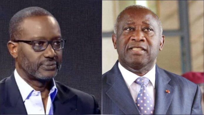 Tidjane Thiam et Laurent Gbagbo