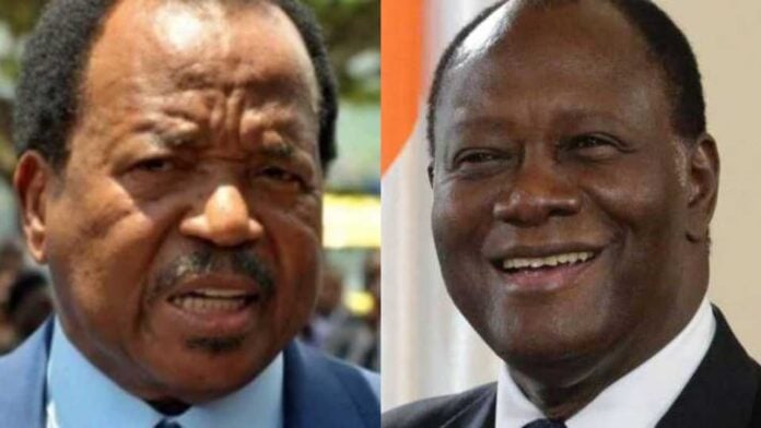 Biya et Ouattara Paul Biya et Alassane Ouattara