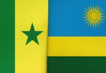 Drapeaux Rwanda et Sénégal