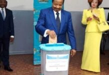 Le Président sortant du Cameroun, Paul Biya