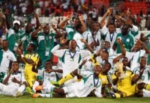 Coupe du monde U17 : Afrique du Sud, Maroc, Sénégal et Tunisie lancent l’aventure historique ce lundi Illustration le Nigeria vainqueur de la CM U17 en 2013