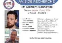 Clément Besneville disparu à Rabat : le mystère reste entier Avis de recherche Clément Besneville