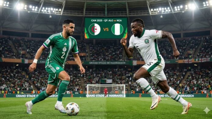 Algérie Nigeria CAN 2025 Marrakech illustration