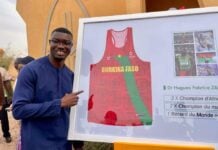 Hugues Fabrice Zango : le maillot d’un champion entre au Panthéon du sport burkinabè Hugues Fabrice Zango