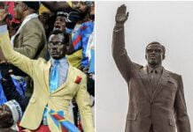 Michel Kuka Mboladinga, le sosie de Lumumba qui captive la CAN 2025 Michel Kuka Mboladinga et Patrice Lumumba