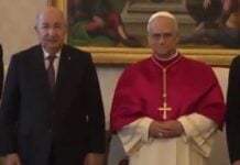 L’Algérie, première étape historique de la tournée africaine du pape Léon XIV Le president Abdelmadjid Tebboune et le Pape Léon XIV