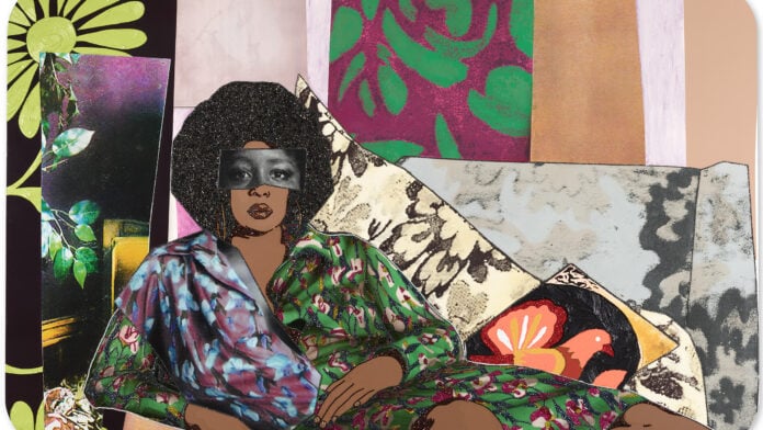 Mickalene Thomas, Afro Goddess Looking Forward, 2015 Mickalene Thomas, Afro Goddess Looking Forward, 2015