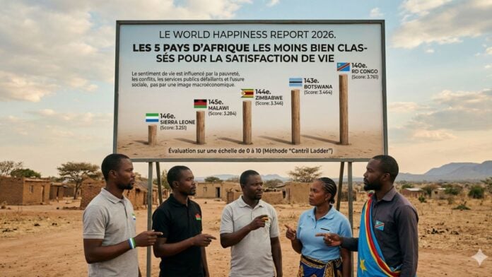 Top 5 des pays les plus malheureux d'Afrique Top 5 des pays les plus malheureux d'Afrique